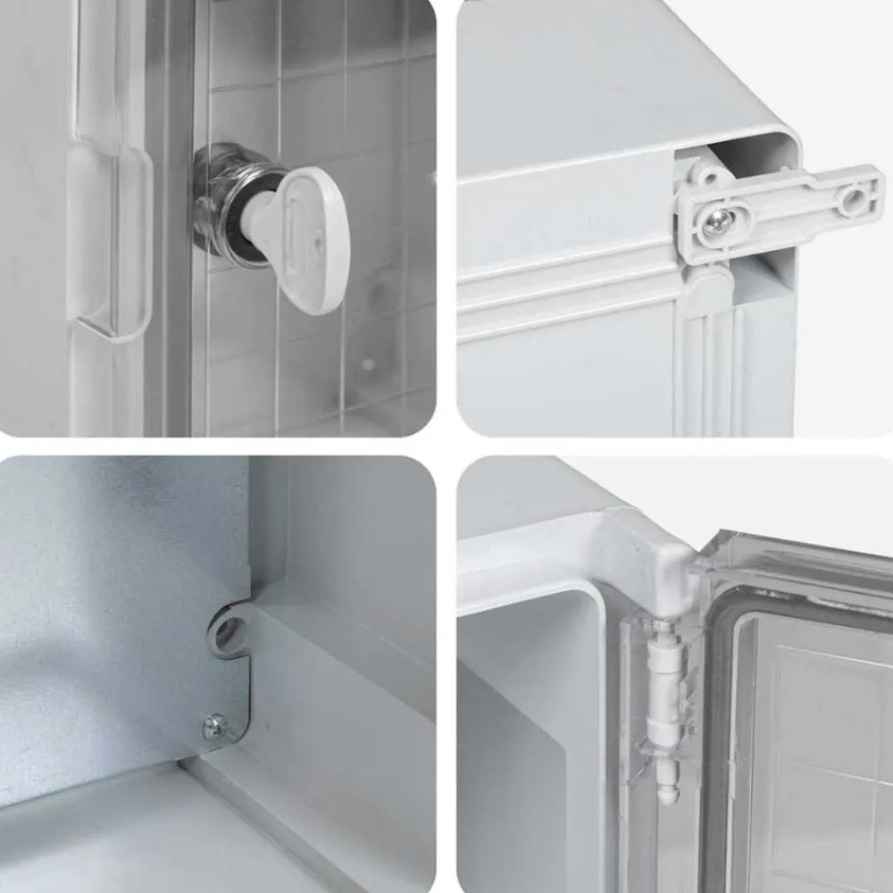 vidaXL Suministros Eléctricos-Armario de Control Gris 28 x 13 x 28 cm Plástico ABS