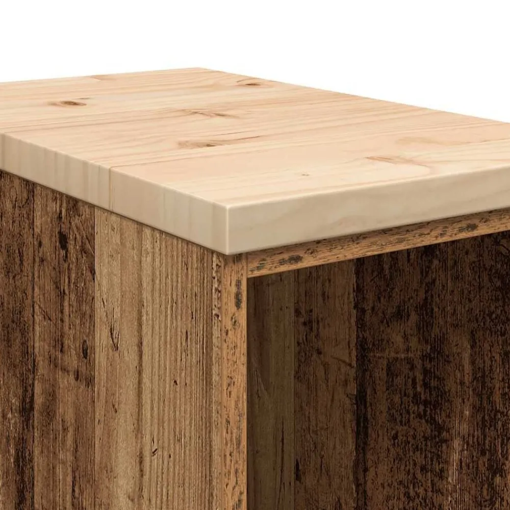 vidaXL Armario de garaje de madera vieja 30x51x85 cm Madera antigua Sale