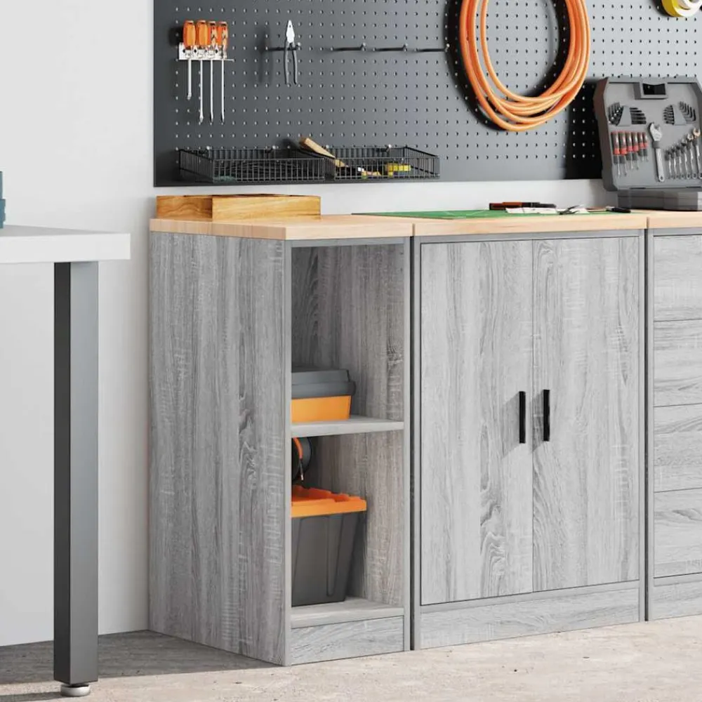 vidaXL Almacenamiento Industrial-Armario de garaje de madera maciza pino 30x51x85 cm