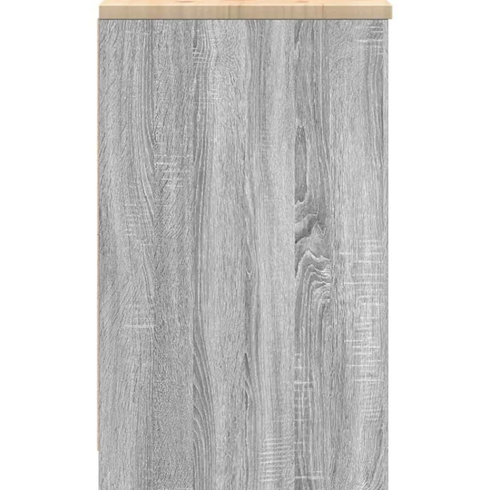 vidaXL Almacenamiento Industrial-Armario de garaje de madera maciza pino 30x51x85 cm