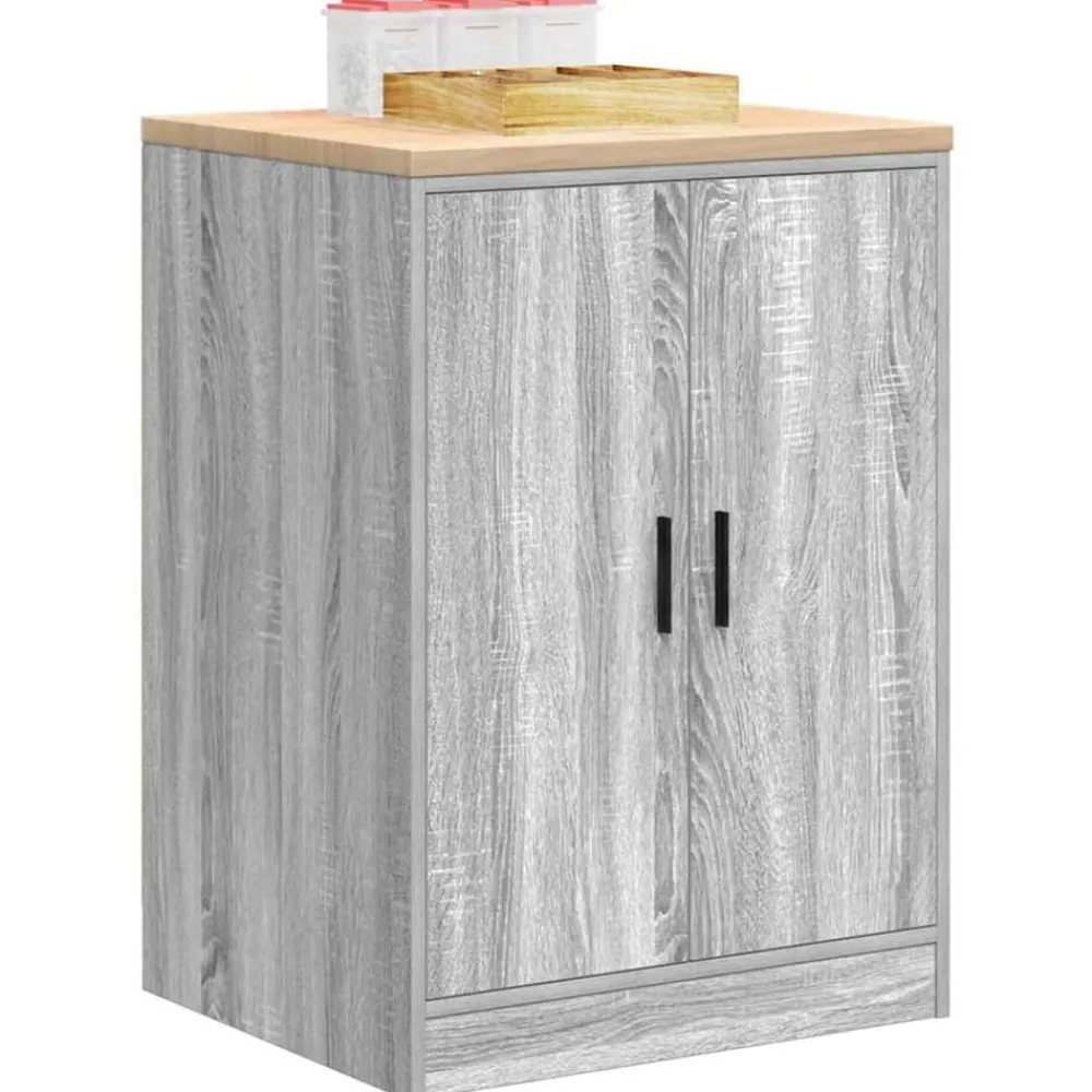 vidaXL Almacenamiento Industrial-Armario de garaje de madera maciza pino 60x51x85 cm