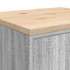vidaXL Almacenamiento Industrial-Armario de garaje de madera maciza pino 60x51x85 cm
