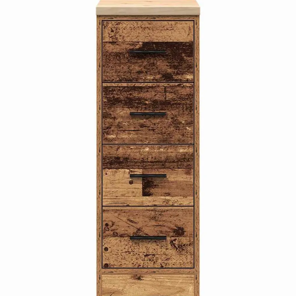 vidaXL Almacenamiento Industrial-Armario de garaje de madera vieja 30x51x85 cm