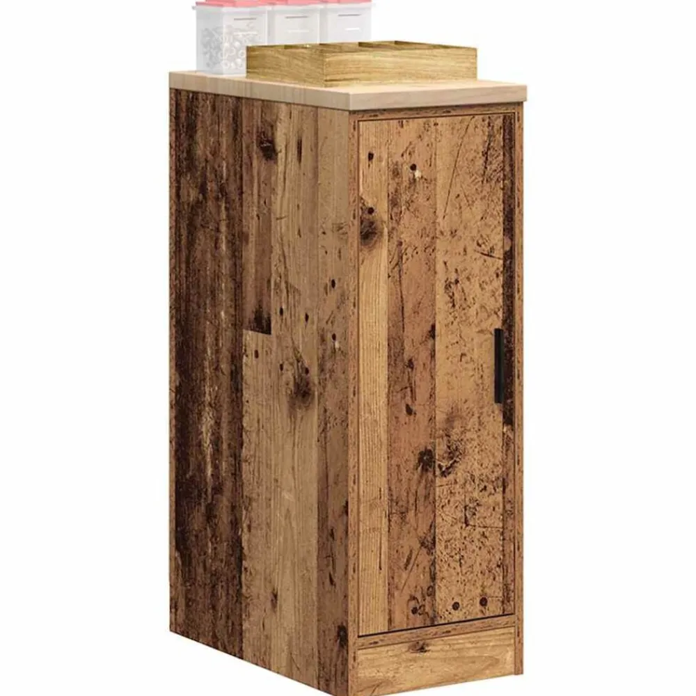 vidaXL Almacenamiento Industrial-Armario de garaje de madera vieja 30x51x85 cm