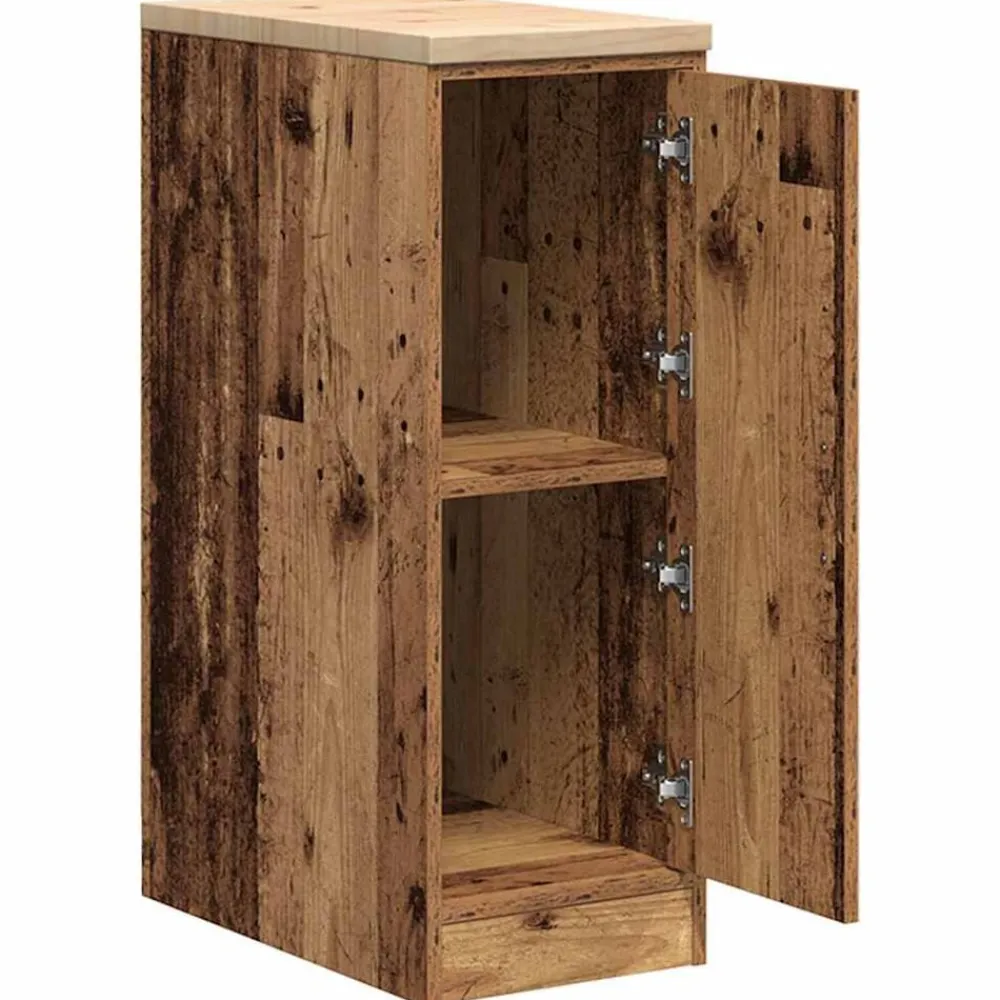 vidaXL Almacenamiento Industrial-Armario de garaje de madera vieja 30x51x85 cm