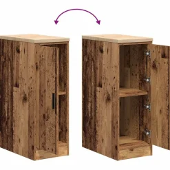 vidaXL Almacenamiento Industrial-Armario de garaje de madera vieja 30x51x85 cm