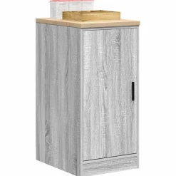 vidaXL Armario de garaje de madera maciza pino 40x51x85 cm Gris sonoma Discount