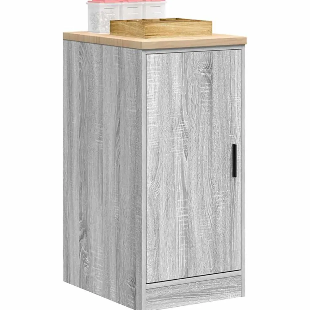 vidaXL Armario de garaje de madera maciza pino 40x51x85 cm Gris sonoma Discount