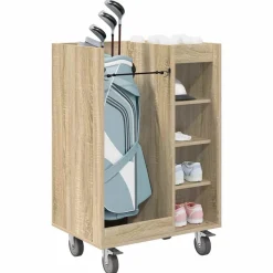 vidaXL Armario de Golf con rueda Liso 65 x 45 x 98 cm Roble Sonoma Outlet