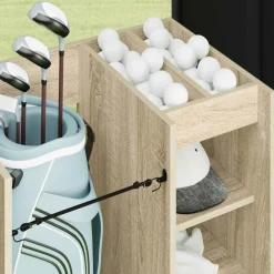vidaXL Armario de Golf con rueda Liso 65 x 45 x 98 cm Roble Sonoma Outlet