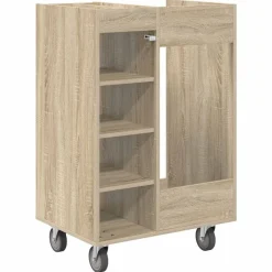 vidaXL Armario de Golf con rueda Liso 65 x 45 x 98 cm Roble Sonoma Outlet