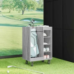 vidaXL Actividades Al Aire Libre-Armario de Golf con rueda Liso 65 x 45 x 98 cm