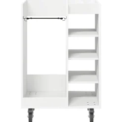 vidaXL Armario de Golf con rueda Liso 65 x 45 x 98 cm White Clearance