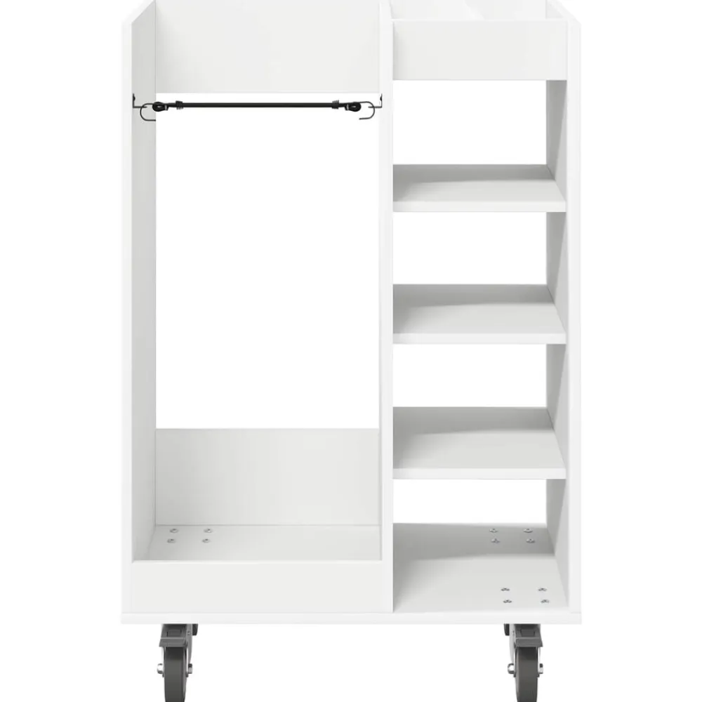 vidaXL Armario de Golf con rueda Liso 65 x 45 x 98 cm White Clearance