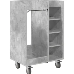 vidaXL Armario de Golf con rueda Liso Gris Concreto 65 x 45 x 98 cm Gris hormigón Outlet