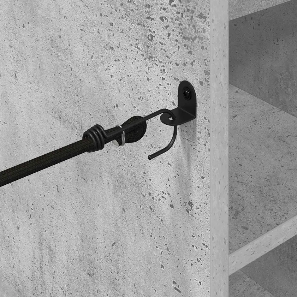 vidaXL Armario de Golf con rueda Liso Gris Concreto 65 x 45 x 98 cm Gris hormigón Outlet