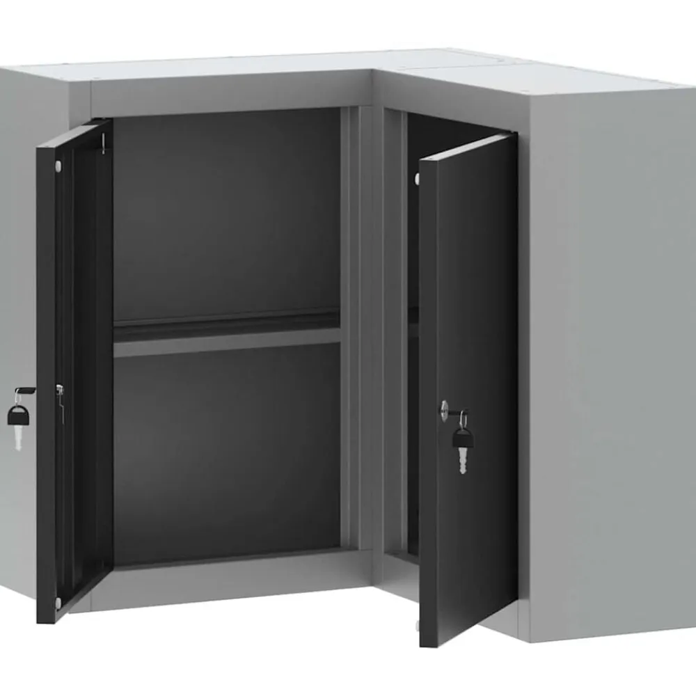 vidaXL Armario de herramientas y Gris 55 x 55 x 55 cm Negro Online