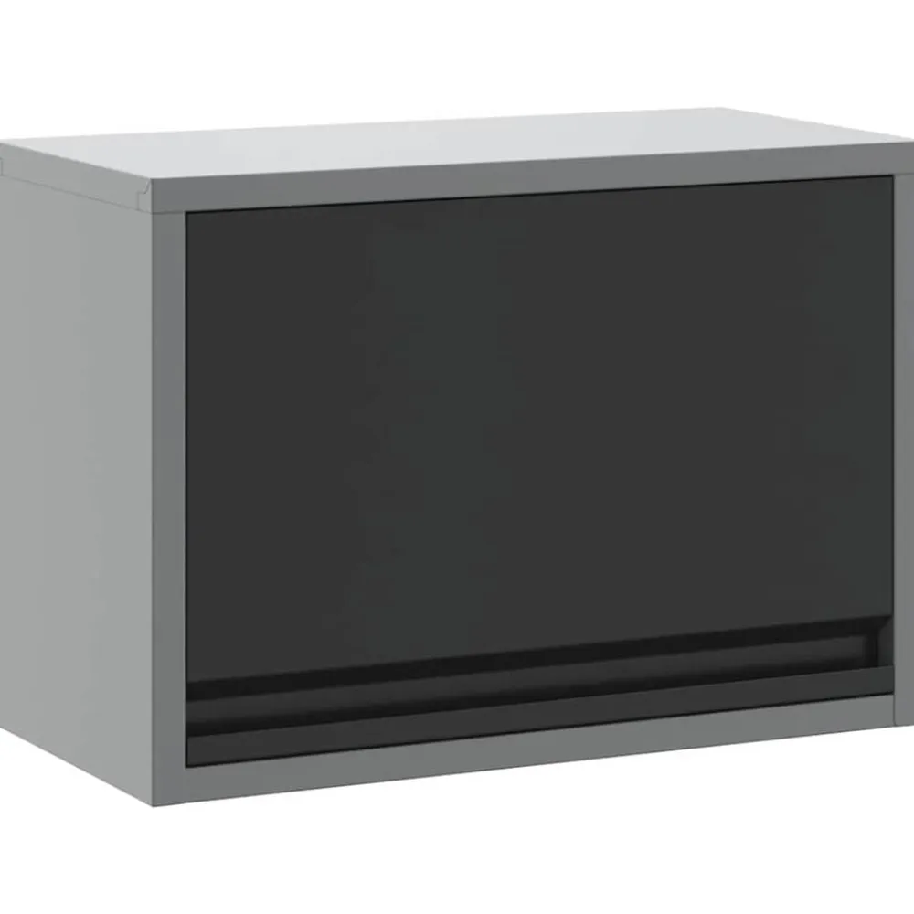 vidaXL Armario de herramientas y Gris 50 x 25 x 35 cm Negro Hot
