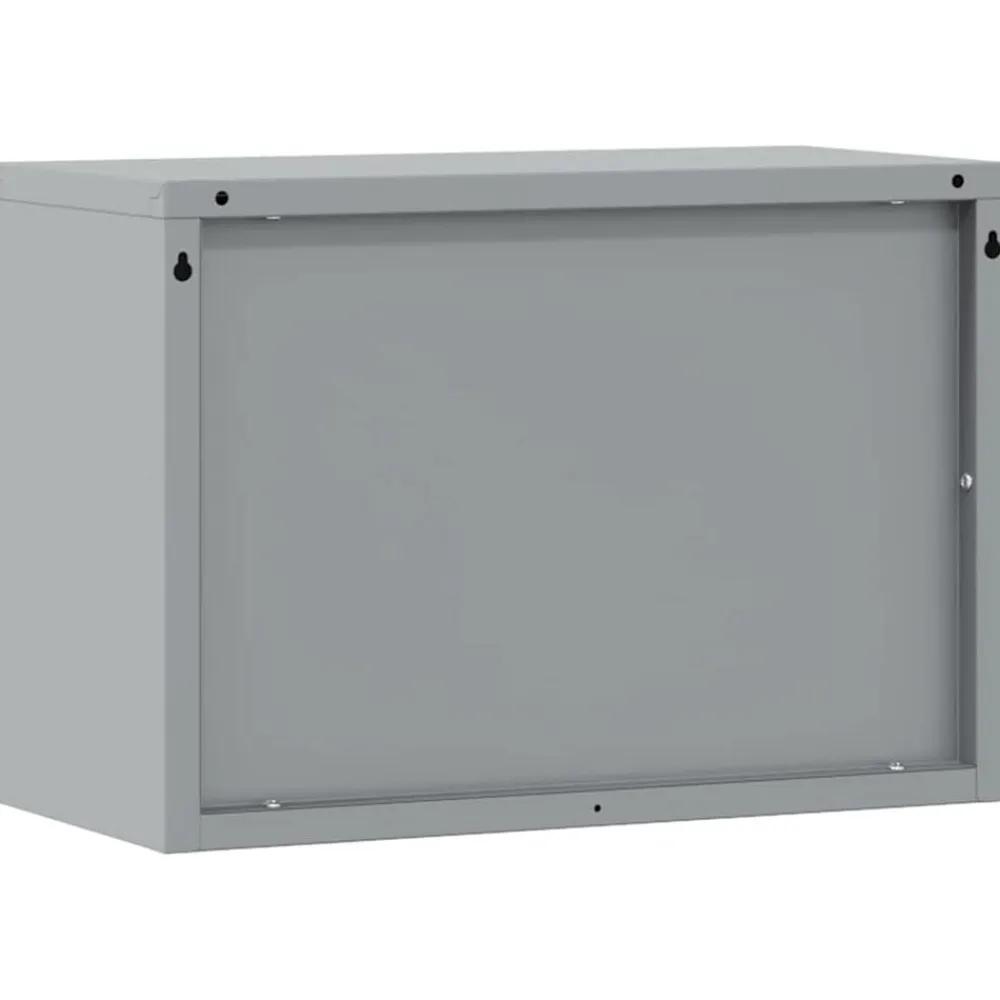 vidaXL Armario de herramientas y Gris 50 x 25 x 35 cm Negro Hot