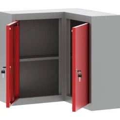 vidaXL Armario de herramientas con estante y Gris 55 x 55 x 55 cm Rojo Online