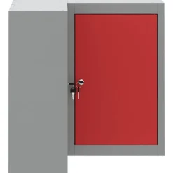 vidaXL Armario de herramientas con estante y Gris 55 x 55 x 55 cm Rojo Online