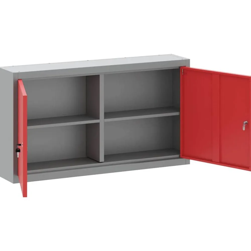vidaXL Armario de herramientas con estante y Gris 50 x 20 x 55 cm Rojo Outlet