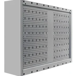 vidaXL Accesorios De Bricolaje-Armario de herramientas de pared industrial metal gris y negro