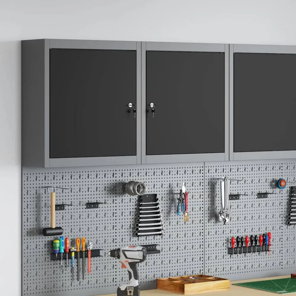 vidaXL Accesorios De Bricolaje-Armario de herramientas y Gris 50 x 20 x 55 cm