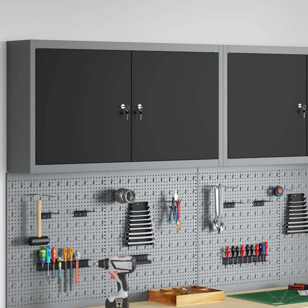 vidaXL Accesorios De Bricolaje-Armario de herramientas y Gris 50 x 20 x 55 cm