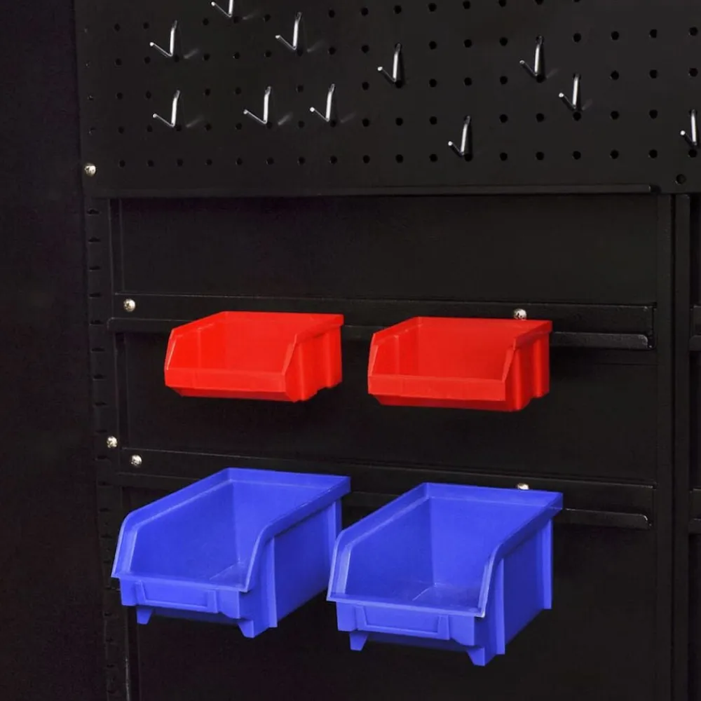 vidaXL Armario de herramientas 2 puertas acero negro/rojo 90x40x180 cm Online