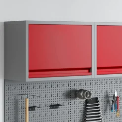 vidaXL Armario de herramientas y Gris 50 x 25 x 35 cm Rojo