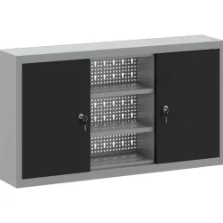 vidaXL Armario de herramientas y Gris 50 x 20 x 55 cm Negro Discount