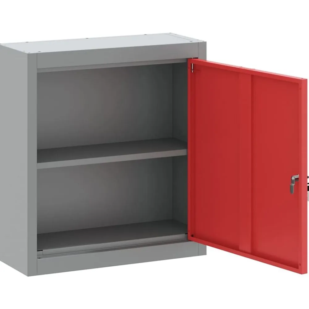 vidaXL Accesorios De Bricolaje-Armario de herramientas con estante y Gris 50 x 20 x 55 cm