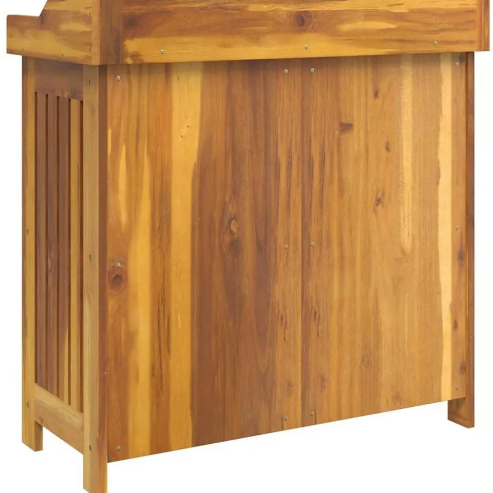 vidaXL Armarios Y Almacenamiento-Armario de Jardín con estante Natural 78 x 36,5 x 78cm