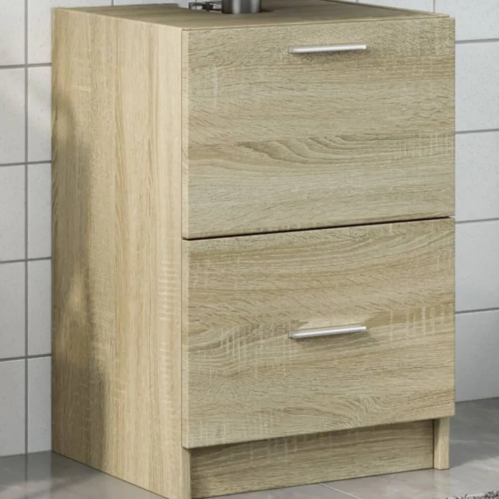 vidaXL Armario de lavabo madera de ingeniería 40x37x59 cm Roble Sonoma Online