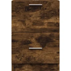 vidaXL Armario de lavabo madera ingeniería 40x37x59 cm Roble ahumado Outlet