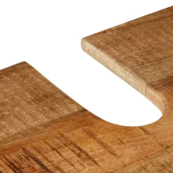 vidaXL Armario de lavabo de baño hierro y madera mango 55x35x60 cm Discount