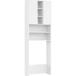 vidaXL Armario de lavadora 64x25,5x190 cm Blanco New