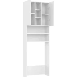 vidaXL Armario de lavadora 64x25,5x190 cm Blanco New