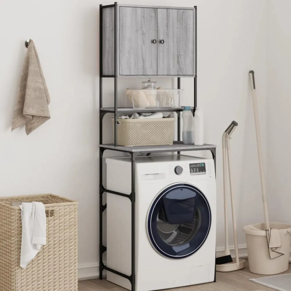 vidaXL Armario de lavadora 68x48,5x194 cm Gris sonoma Online