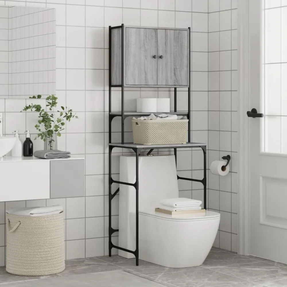 vidaXL Armario de lavadora 68x48,5x194 cm Gris sonoma Online