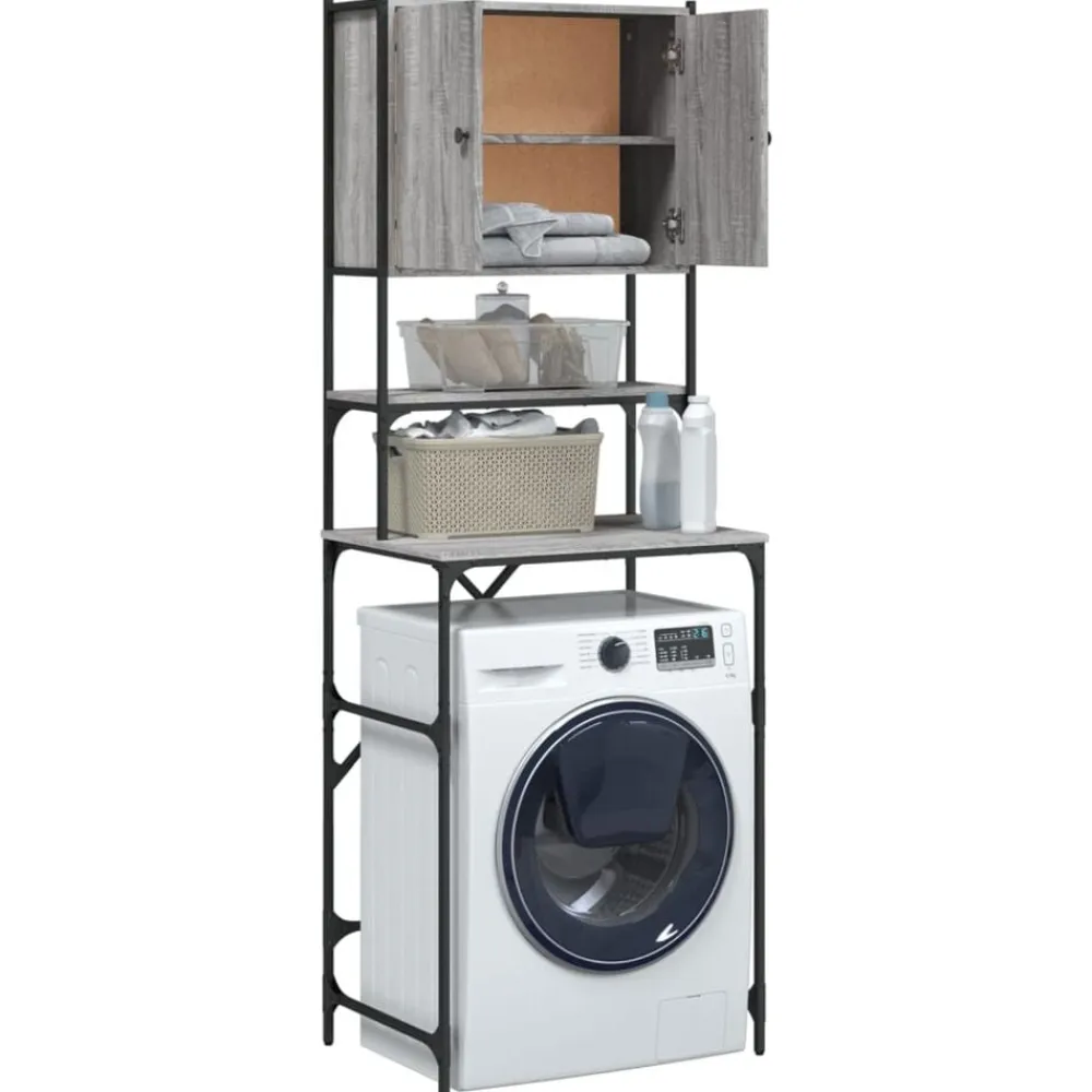 vidaXL Armario de lavadora 68x48,5x194 cm Gris sonoma Online
