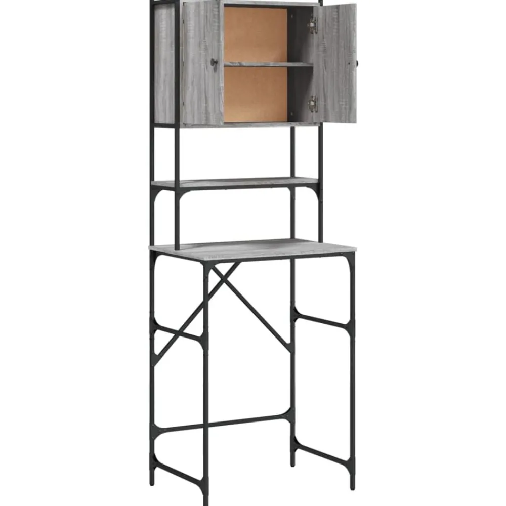 vidaXL Armario de lavadora 68x48,5x194 cm Gris sonoma Online