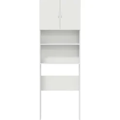 vidaXL Armario de lavadora madera ingeniería 64x24x190 cm Blanco Hot