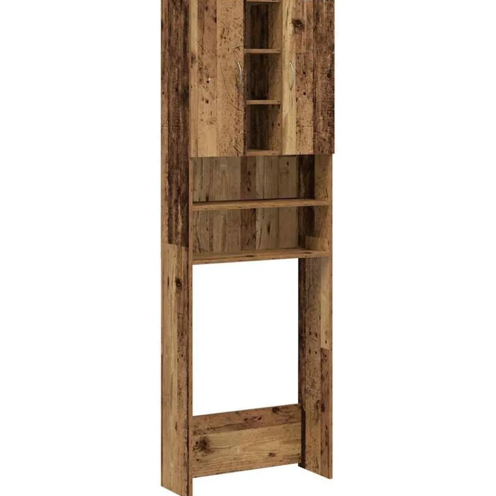 vidaXL Accesorios Para Electrodomésticos-Armario de lavadora madera envejecida 64x25,5x190 cm