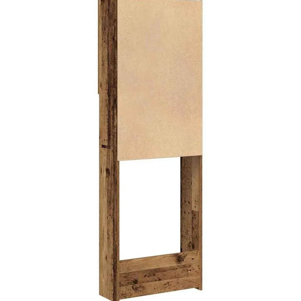 vidaXL Accesorios Para Electrodomésticos-Armario de lavadora madera envejecida 64x25,5x190 cm
