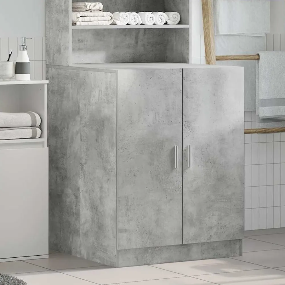 vidaXL Armario de lavadora gris hormigón 70,5x71,5x91,5 cm Gris hormigón Online