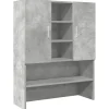 vidaXL Accesorios Para Electrodomésticos-Armario de lavadora gris hormigón 70,5x25,5x90 cm