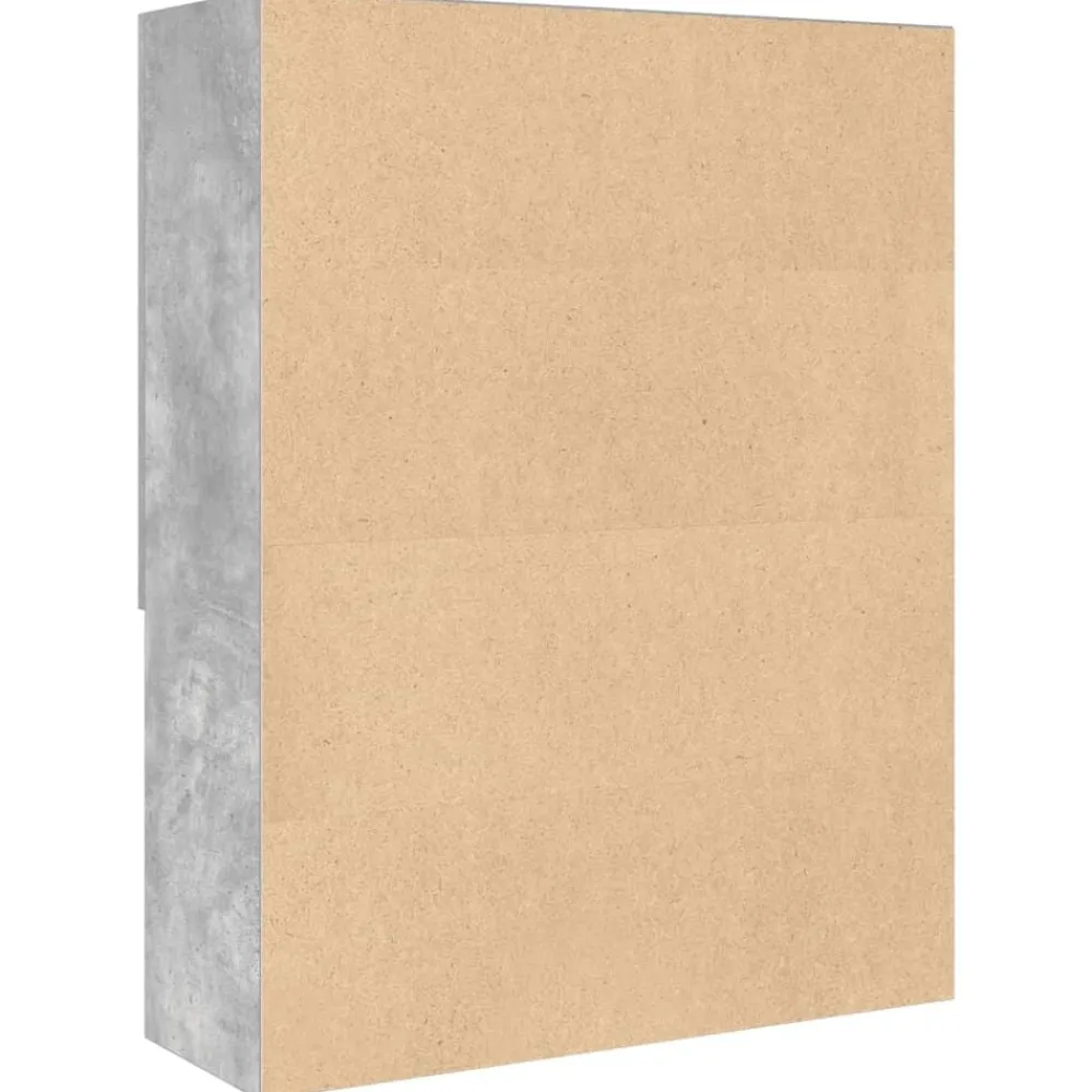 vidaXL Accesorios Para Electrodomésticos-Armario de lavadora gris hormigón 70,5x25,5x90 cm