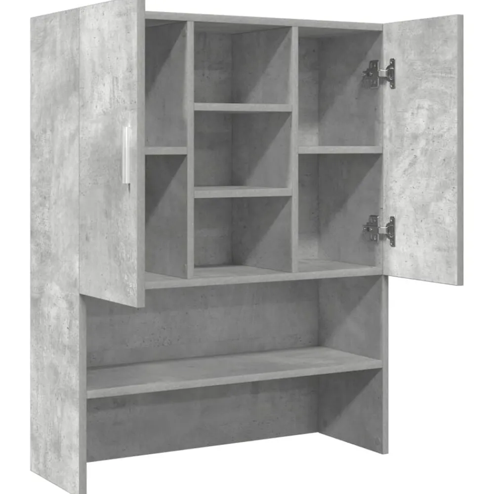vidaXL Accesorios Para Electrodomésticos-Armario de lavadora gris hormigón 70,5x25,5x90 cm